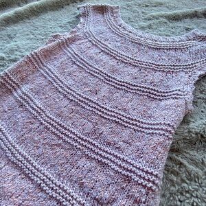 Baby Pink Women’s Crochet Sleeveless Sweater/Vest